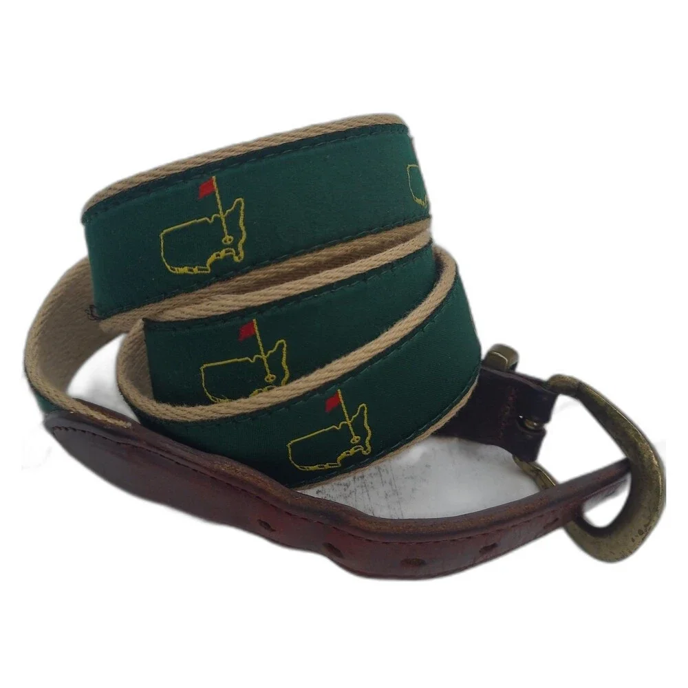 Vintage The Masters Tournament Augusta Golf Leather Belt 44
